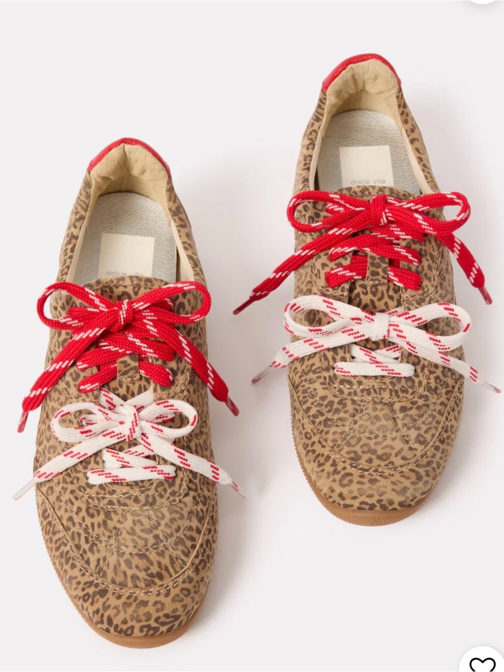 Dolce Vita Leopard-Print Sneakers with Red and White Laces